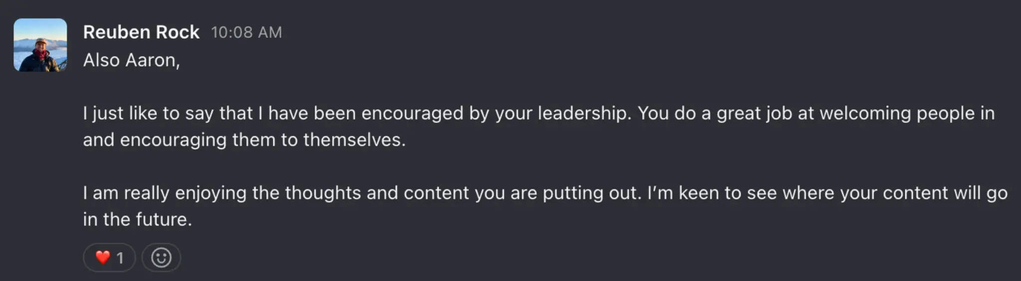 SDR testimonial from Reuben Rock SDR Testimonial from Reuben Rock